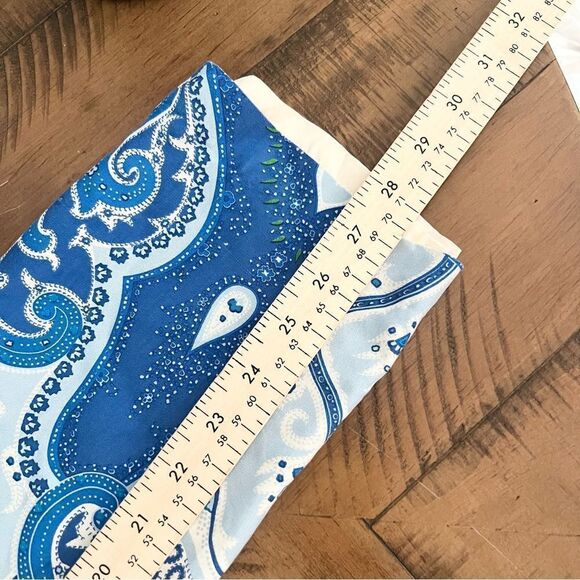 J Mclaughlin 100% Silk Lining Blue Paisley Pants Zip Size 2 - Picture 8 of 8